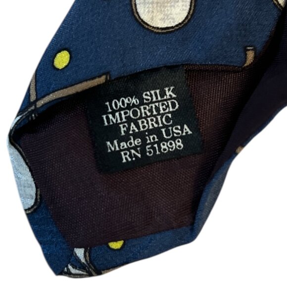 Vintage Tango by Max Raab Silk Necktie – Tennis Player & Racket USA - Picture 4 of 4